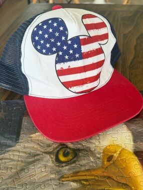 Patriotic Mickey Ear Trucker Hat - Red, White & Blue Disney